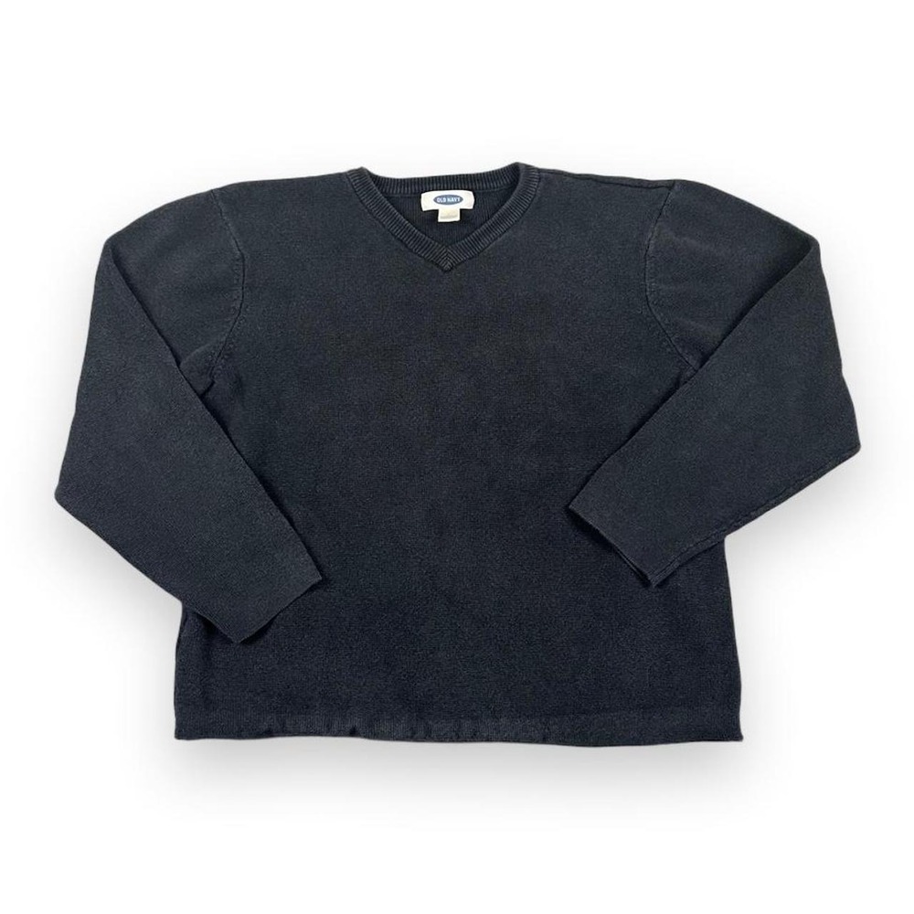 V-Neck Preppy Navy Sweater Mens Large